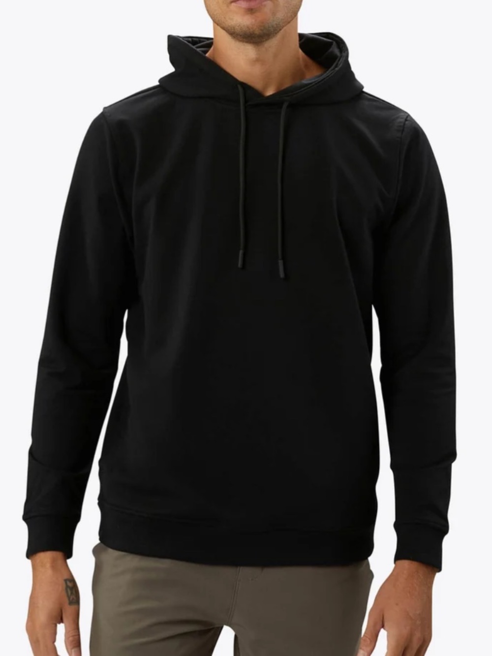 Men's Black Hoodie Sweatshirt - Classic Pullover